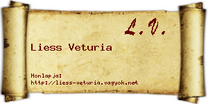 Liess Veturia névjegykártya